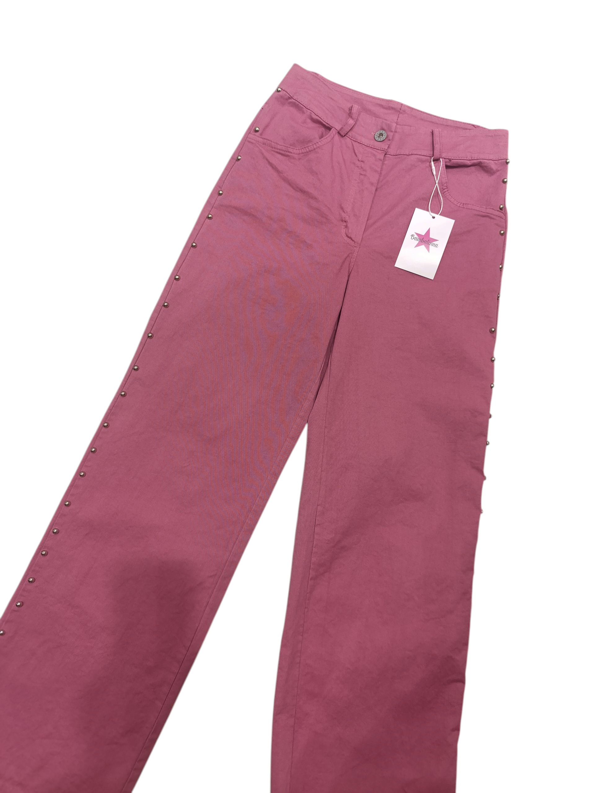 Pantalón largo estrella rosa