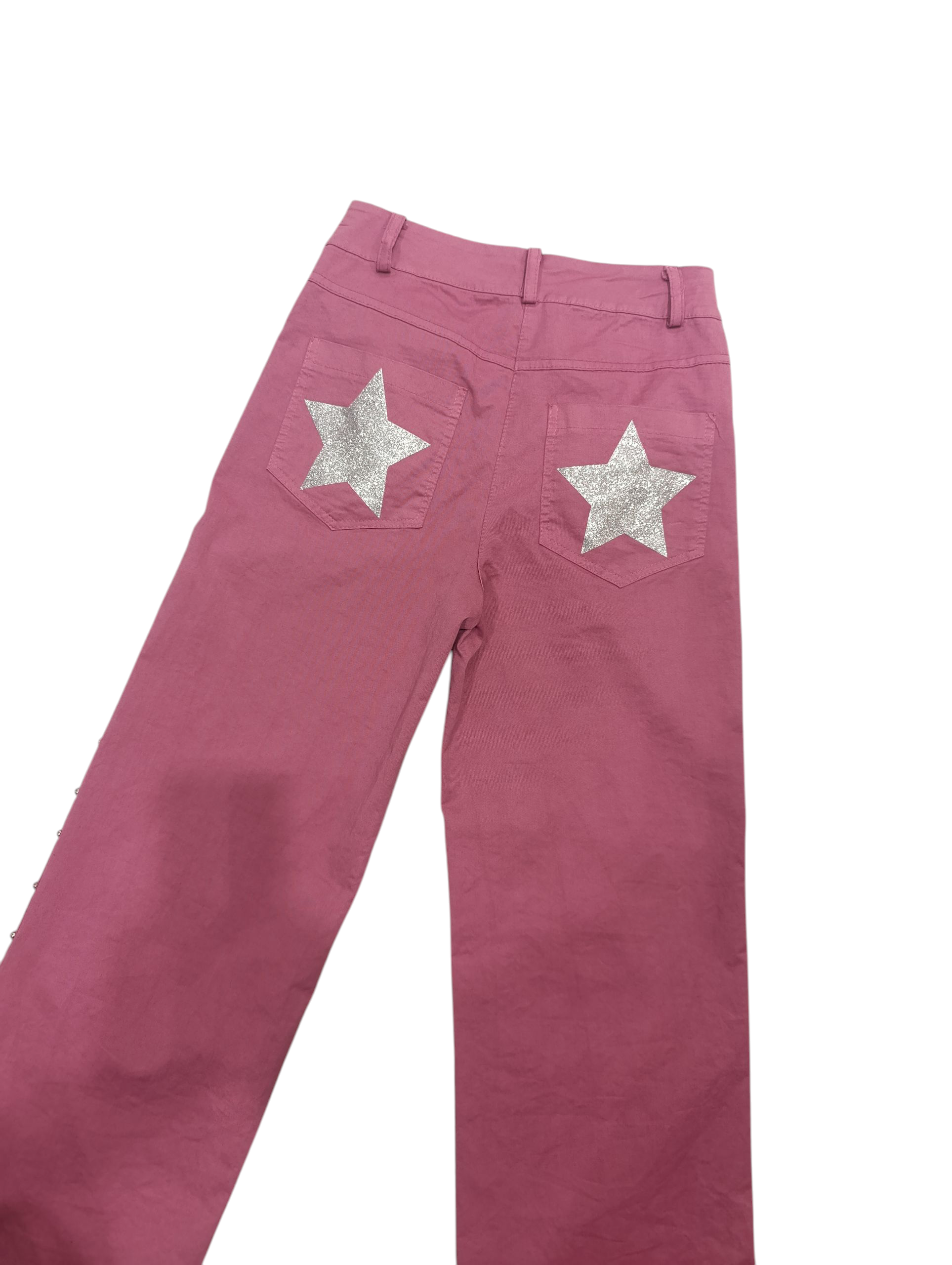 Pantalón largo estrella rosa