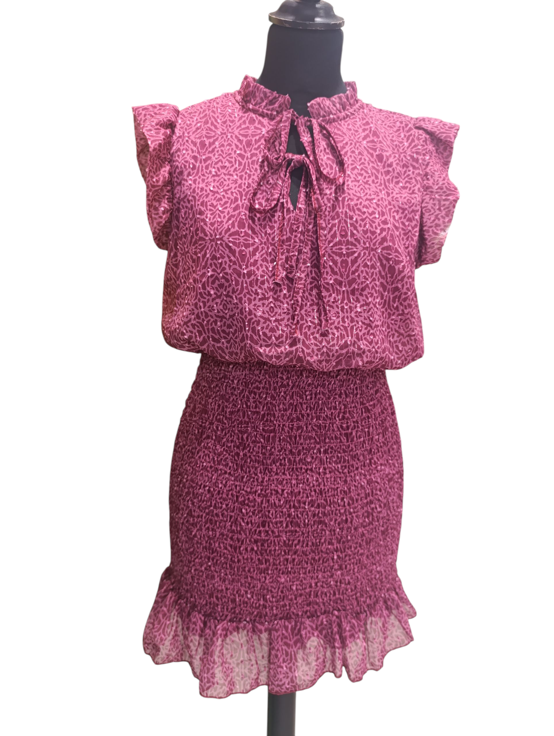Vestido nidos lazos rosa