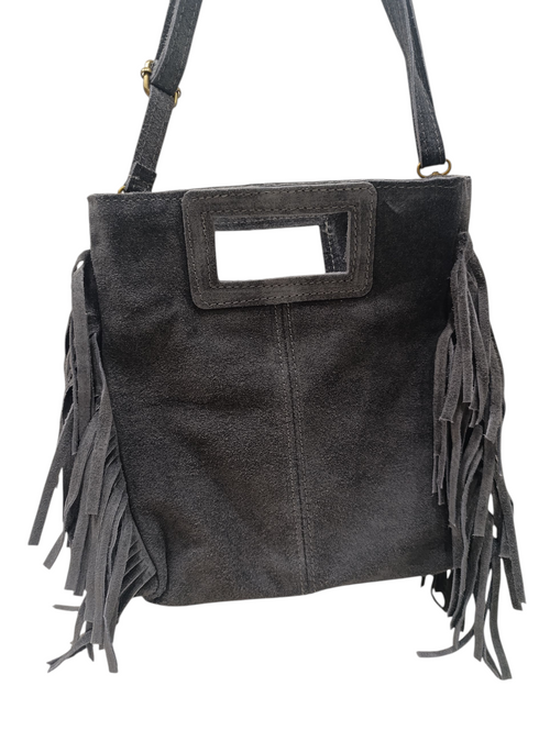 Bolso flecos ante antracita