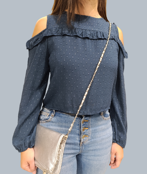 Blusa Camila azul pato