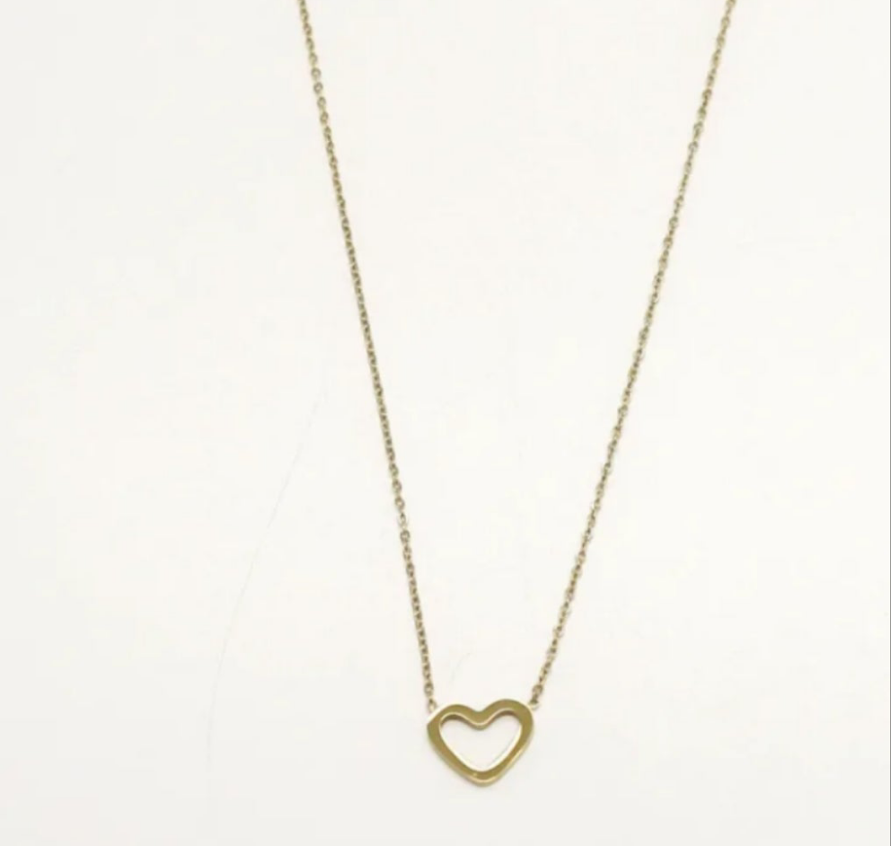 Collar corazón dorado