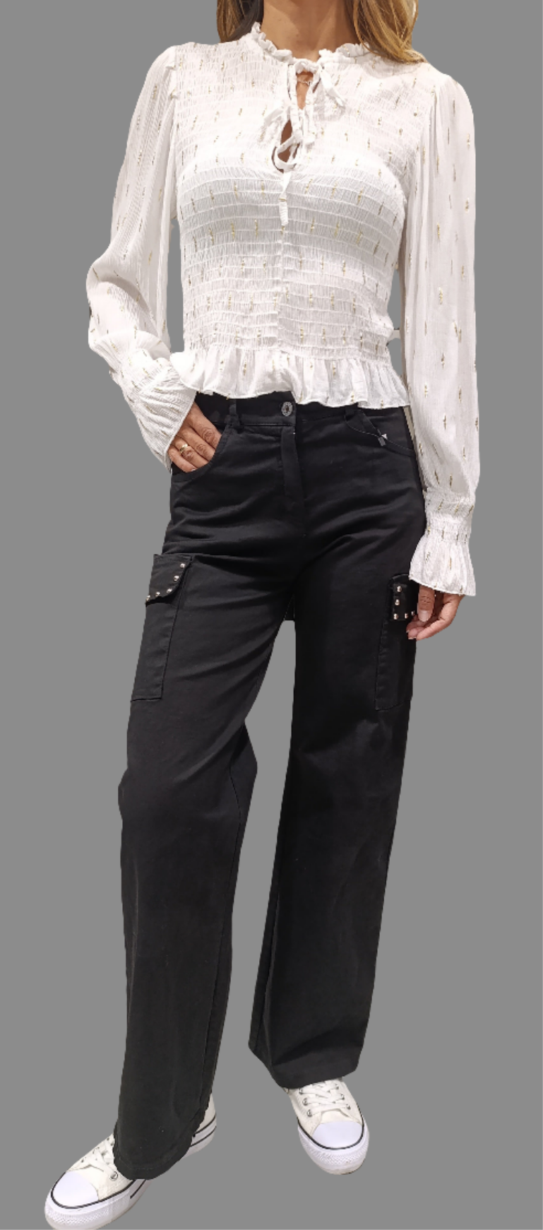 Pantalón cargo negro