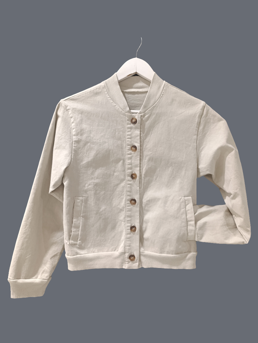 Chaqueta loneta cruda