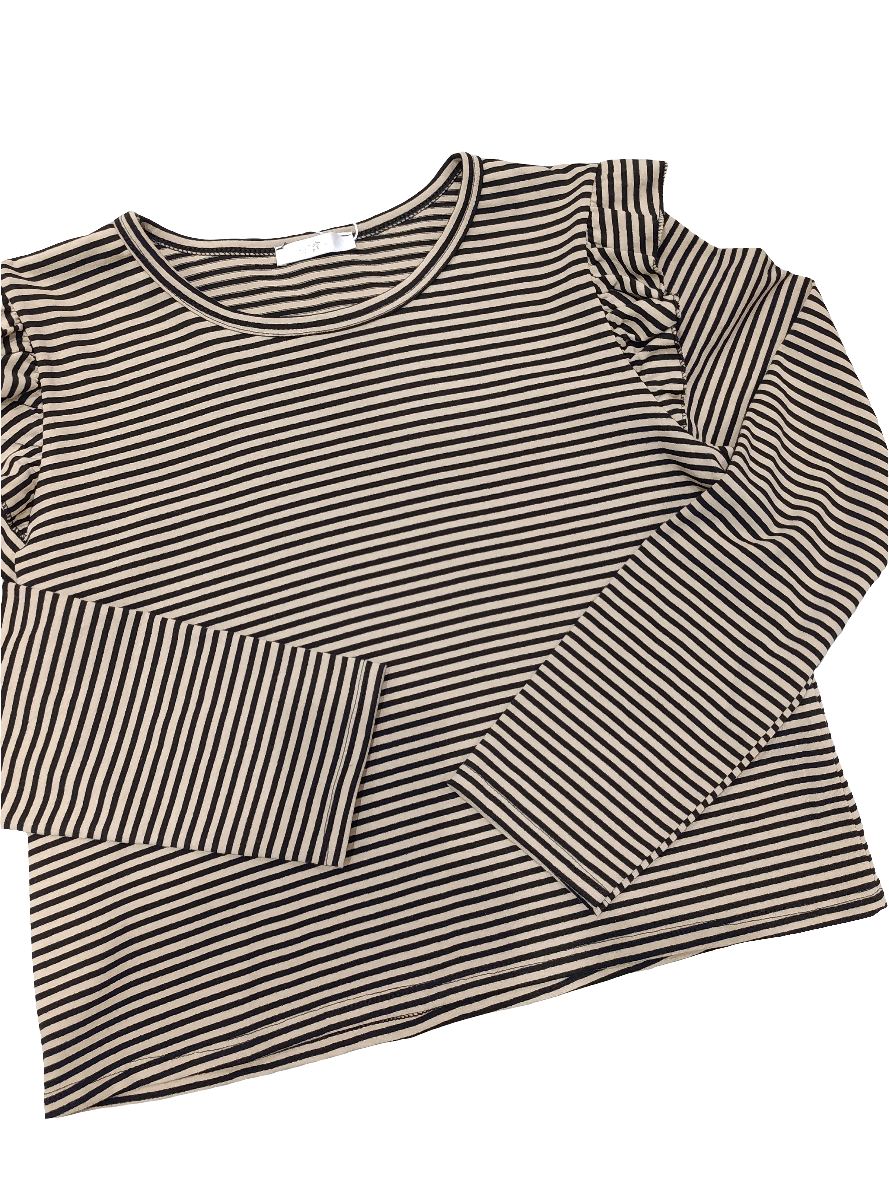 Camiseta Navy beige y negro