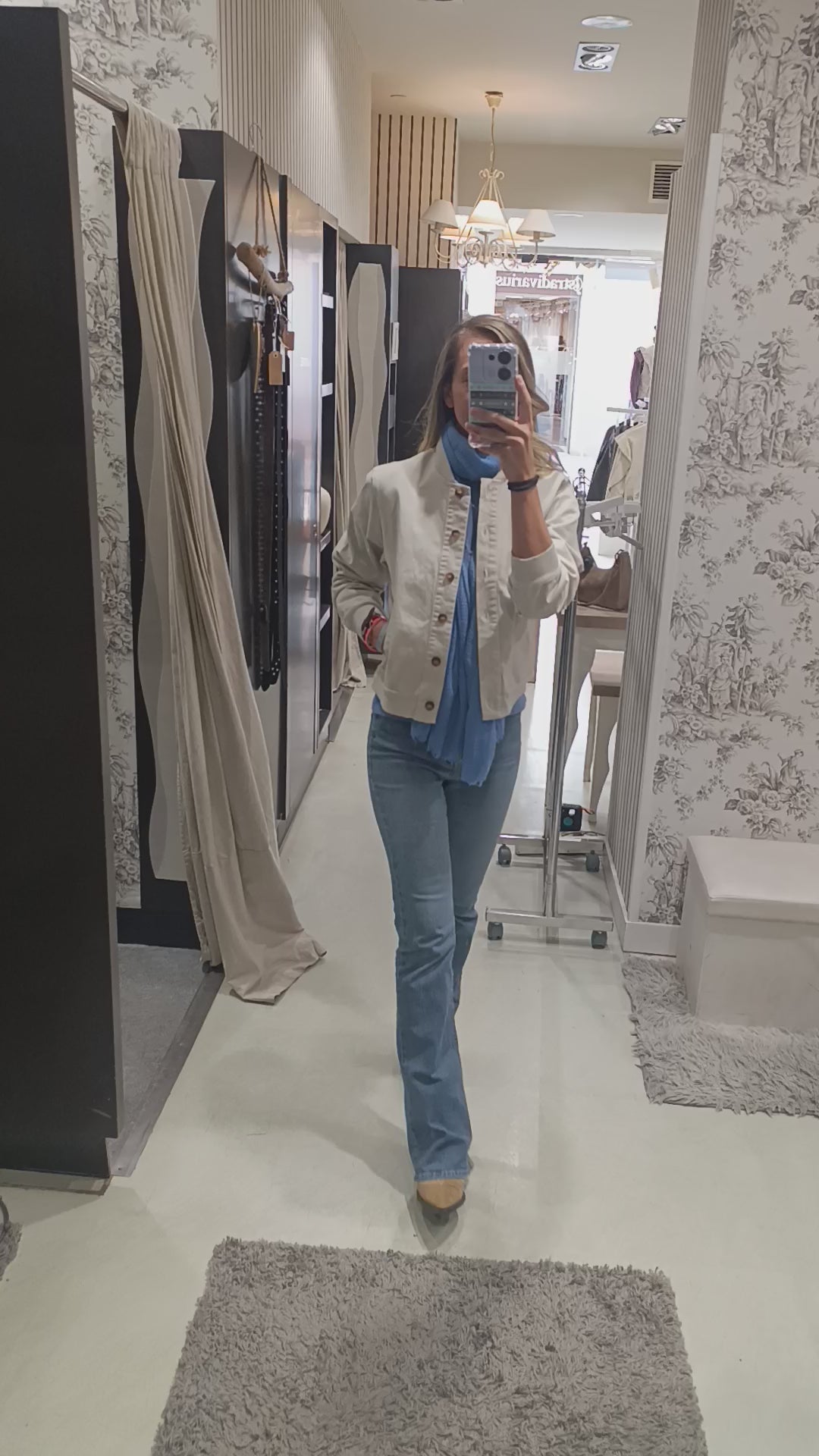 Chaqueta loneta cruda