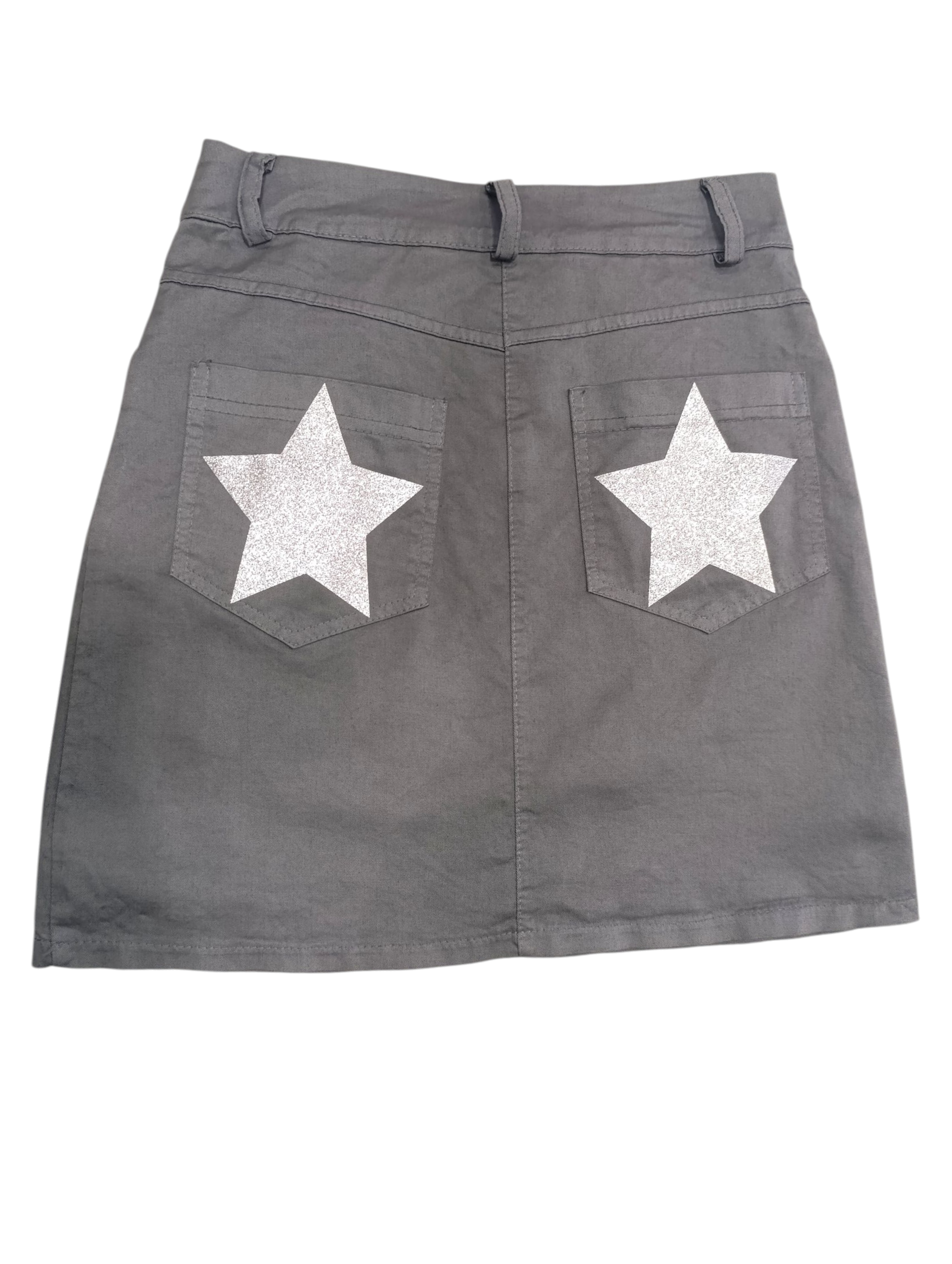 Falda Star gris