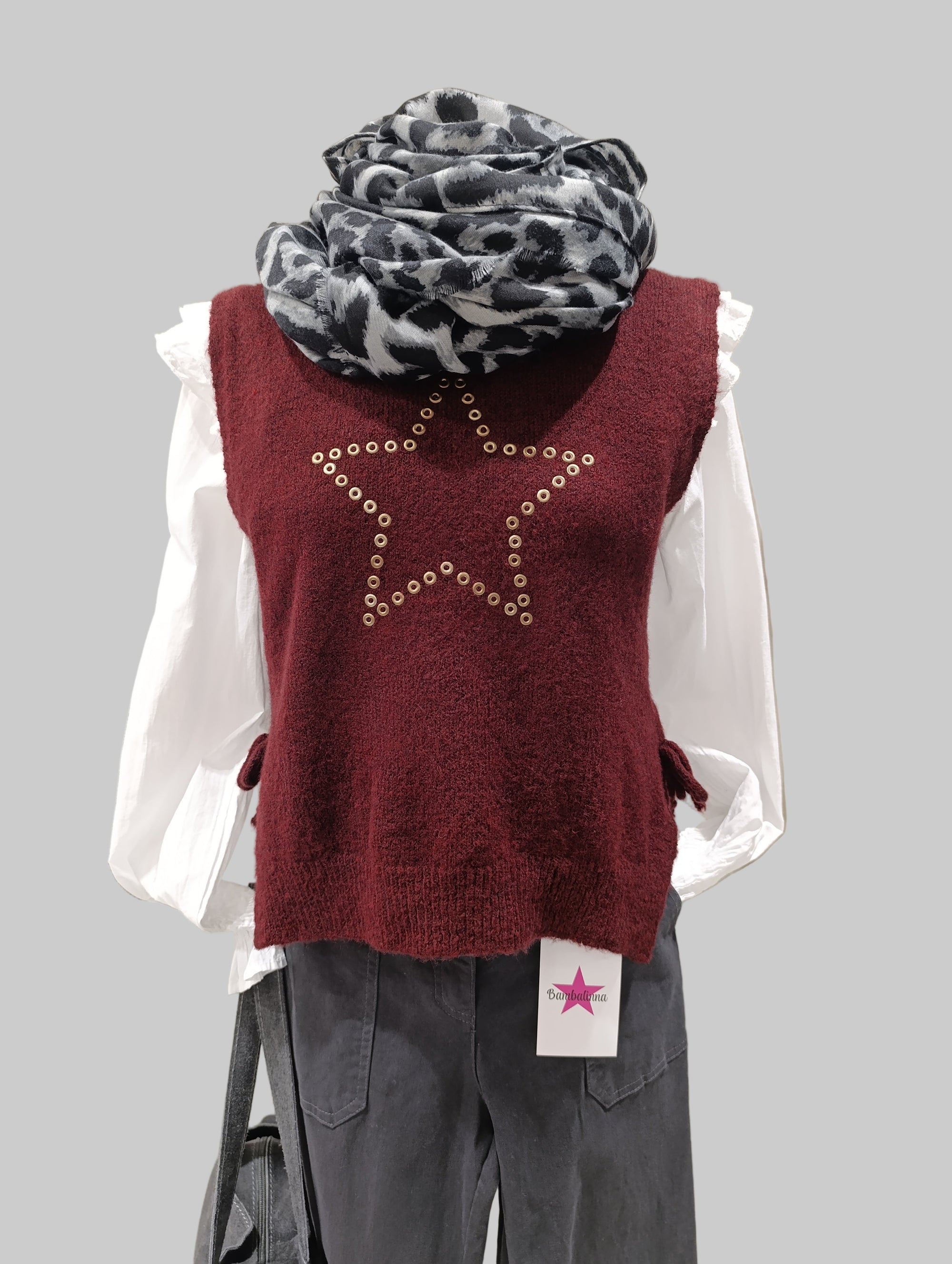 Chaleco Carlota granate