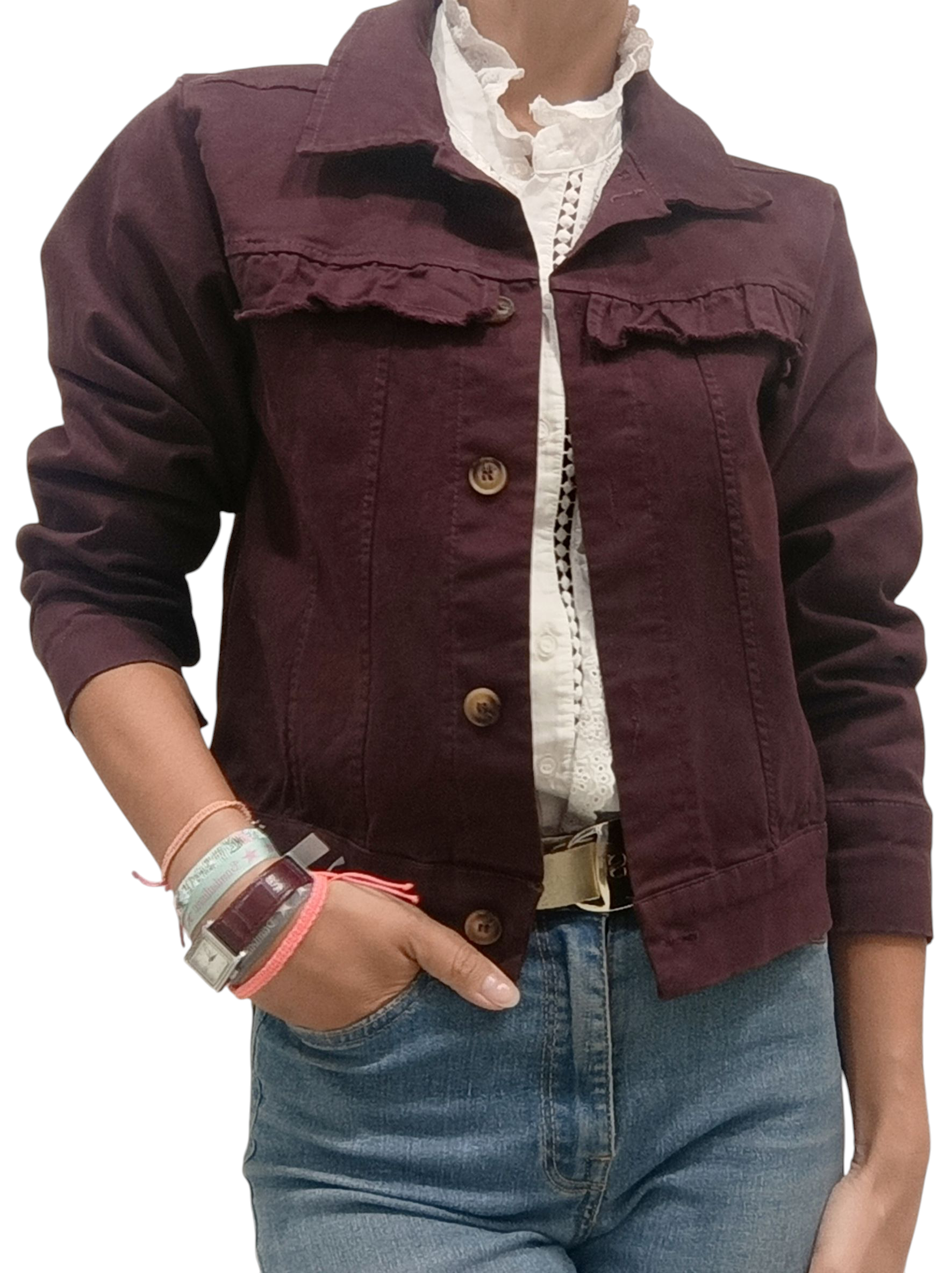 Chaqueta Clara burdeos